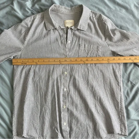 Sezane tomboy shirt striped button up - Picture 9 of 13